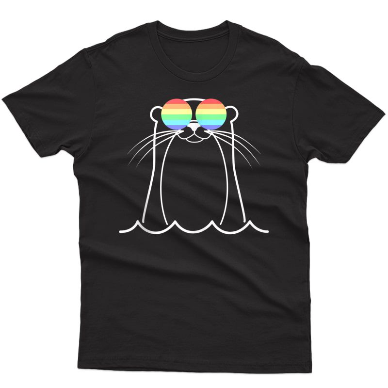 S Gay Pride Otter Lgbt Rainbow Tank Top Shirts