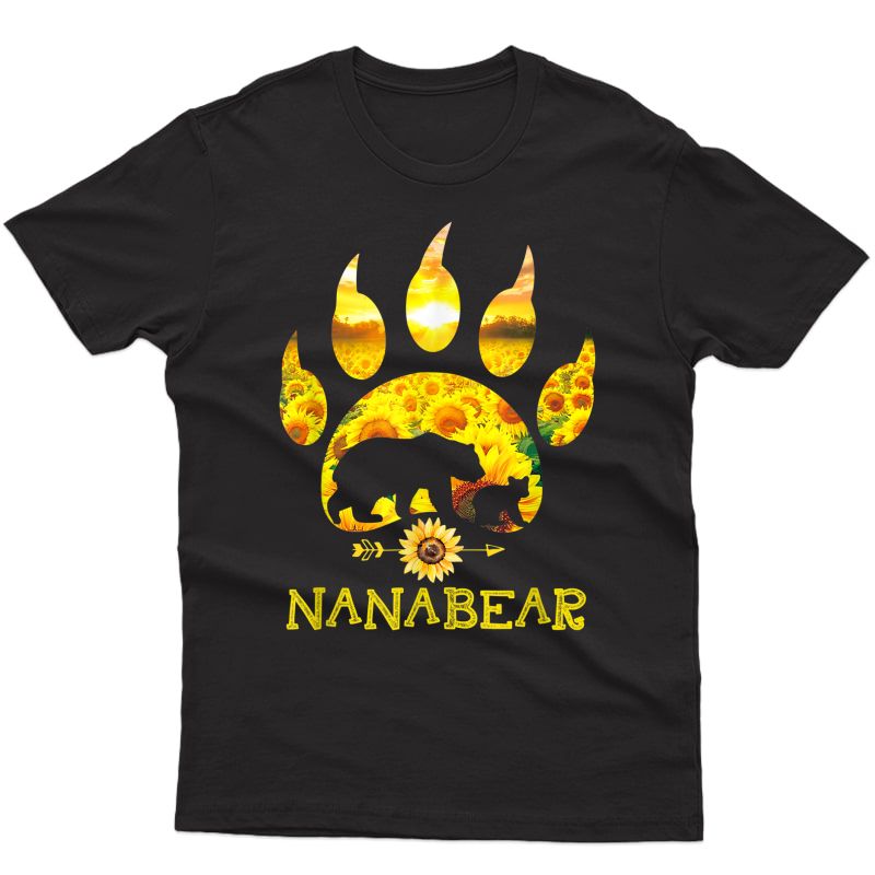 Nana Bear Sunflower T-shirt Funny Mother's Day Gift T-shirt