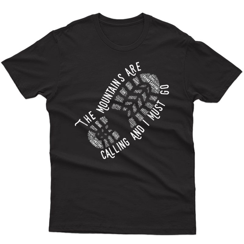National Park The Mountains Are Calling Hiking T-shirt