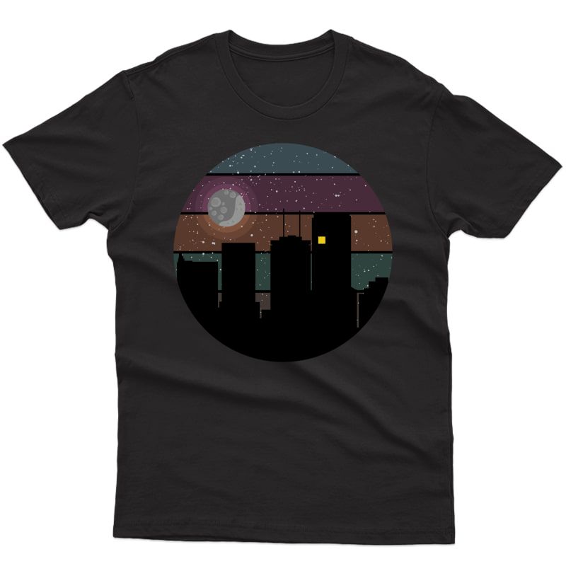 Night Sky Skyline W Skyscrapers - Architect - Skyscraper Day T-shirt