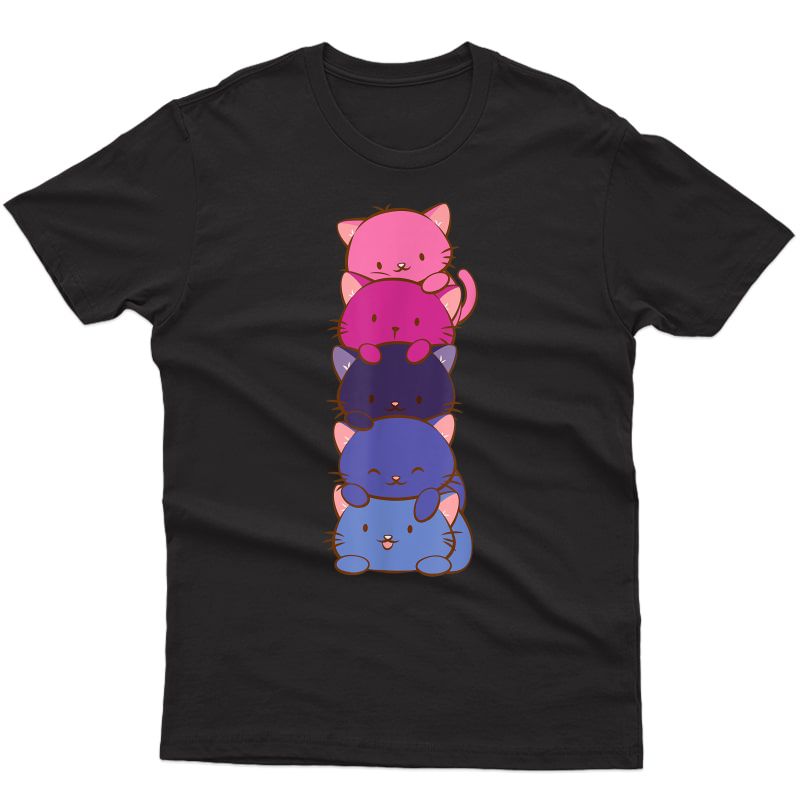 Omnisexual Pride Flag Cute Lgbtq Kawaii Cat T-shirt