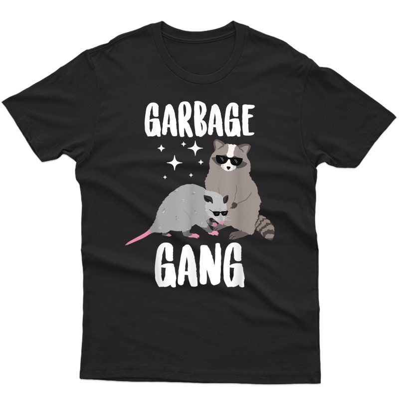 Opossum And Raccoon Shirt Garbage Gang Funny Animals T-shirt