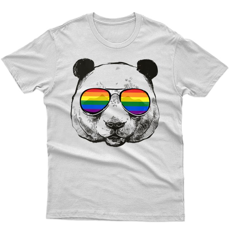 Panda Gay Pride Flag Sunglasses Lgbtq Gift Tank Top Shirts