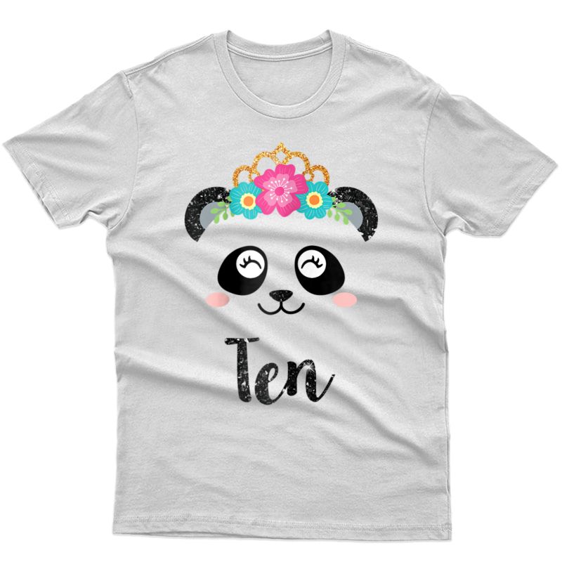 Panda Girl 10th Birthday Out, Tenth Birthday Shirt