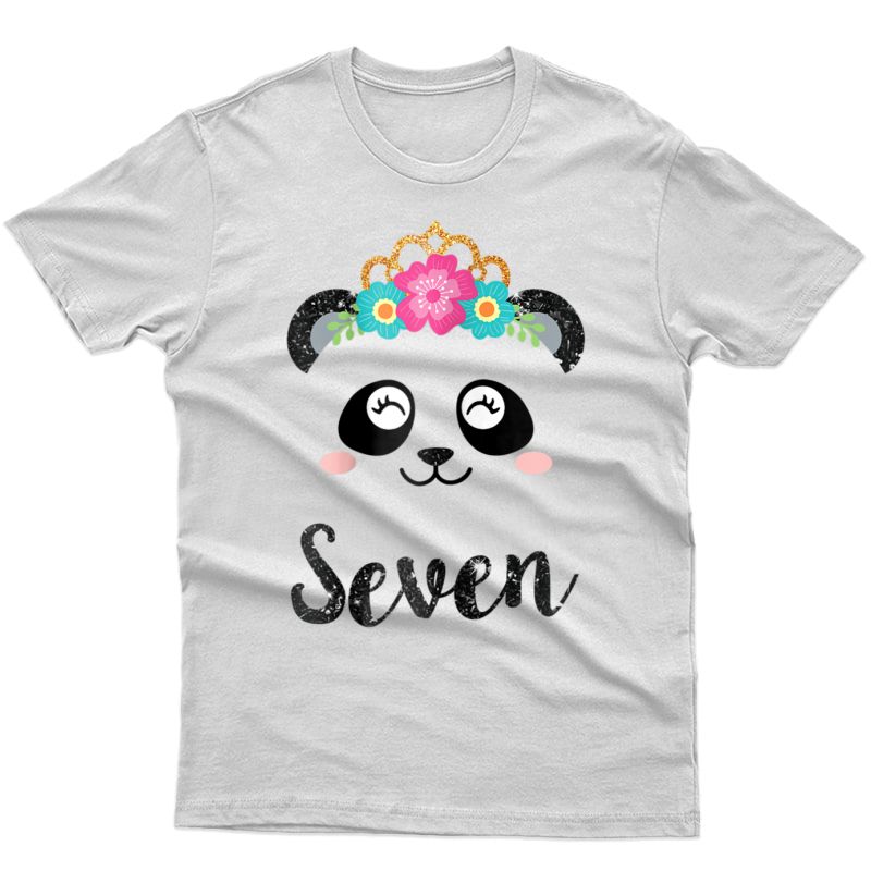 Panda Girl 7th Birthday Out, Seventh Birthday Shirt