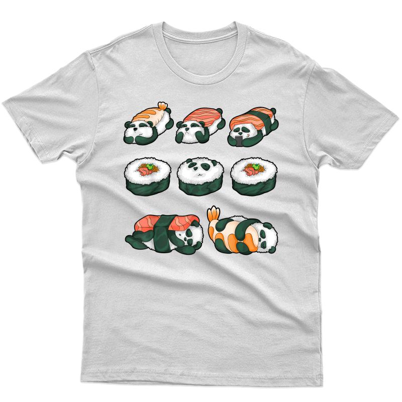 Panda Sushi Hug Shirt Cute Animal Maki Lover Funny Food Gift