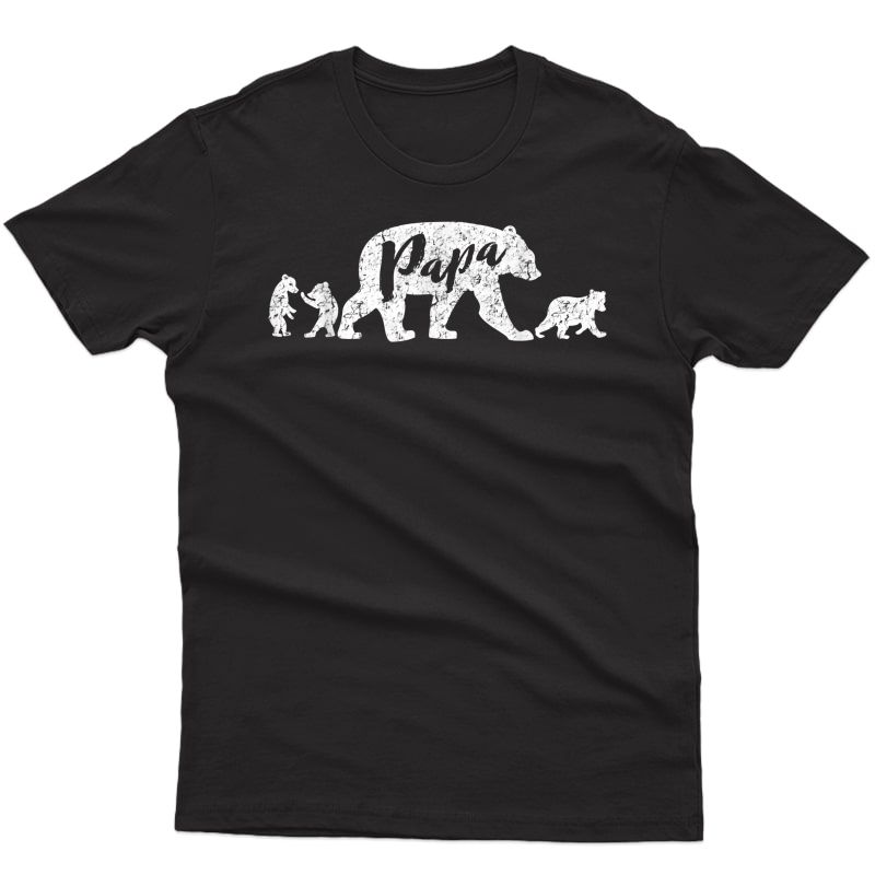 Papa Bear T Shirt With Three Cubs