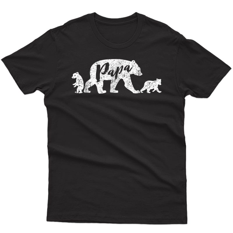 Papa Bear T-shirt With Two Cubs
