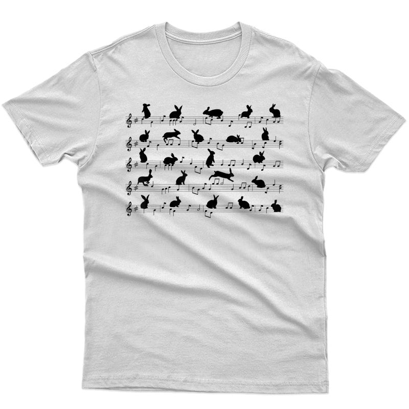 Paws Bunny Jumping On Note T-shirt Rabbit Lover Shirt