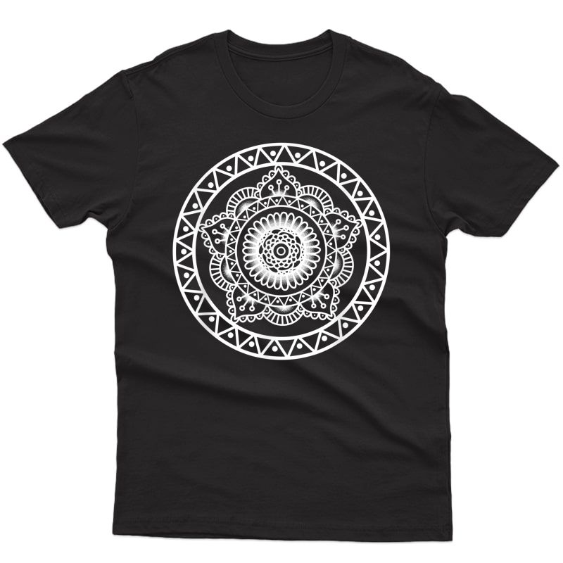 Prana Art Sacred Geometry Vibration Yoga Mandala T-shirt