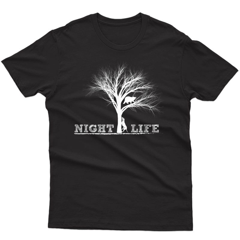 Raccoon Hunting Shirt Night Life Raccoon Gifts