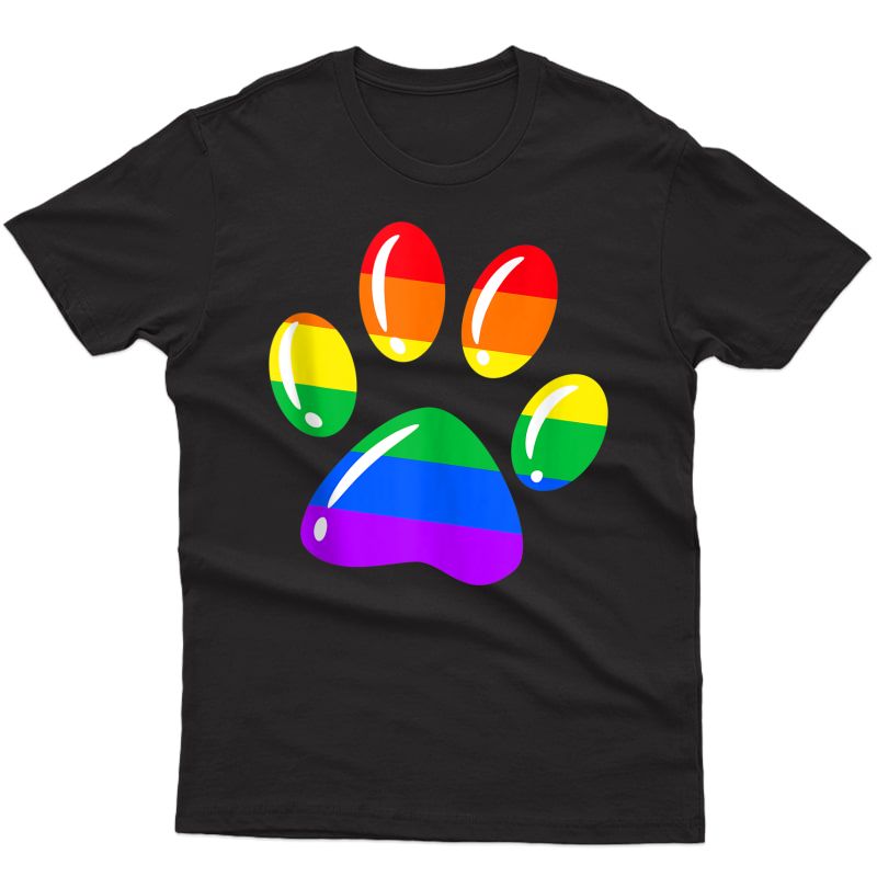 Rainbow Paw Print Dog Paw Lgbt Pride Lgbt Supporter Tank Top Shirts