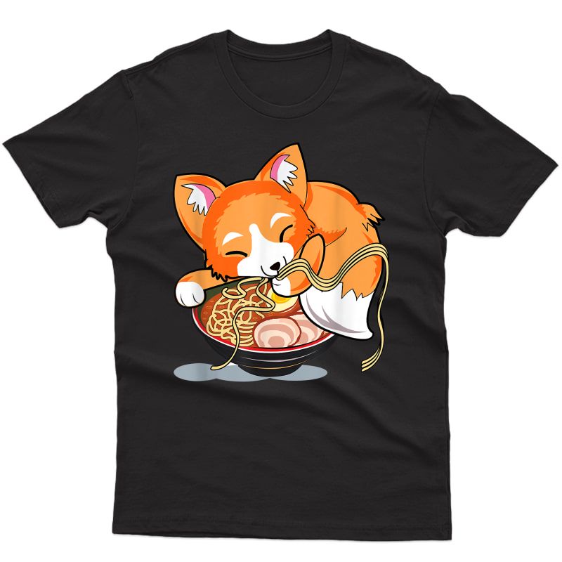 Ra Noodles Fox Lover Kawaii Japanese Anime T-shirt