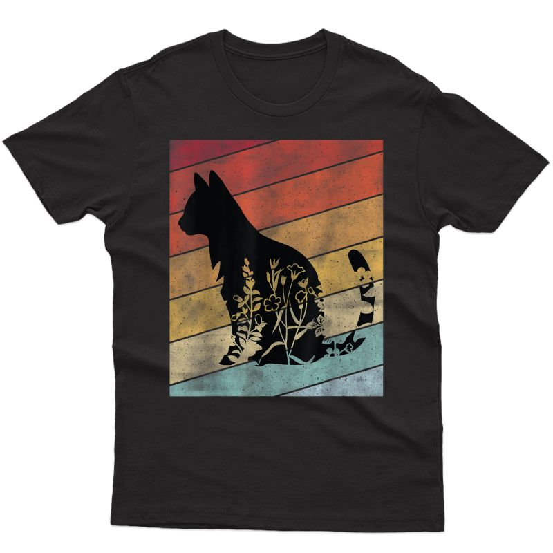 Retro Cat Shirt, Black Cat Shirt, Vintage Cat Shirt, Cat T-shirt