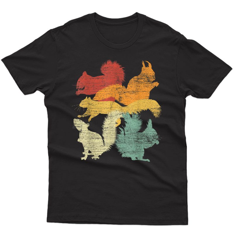 Retro Forest Animal Lover Gift Idea Squirrel T-shirt