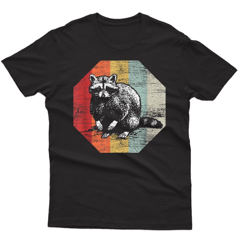 Retro Raccoon T-shirt Animal Gift