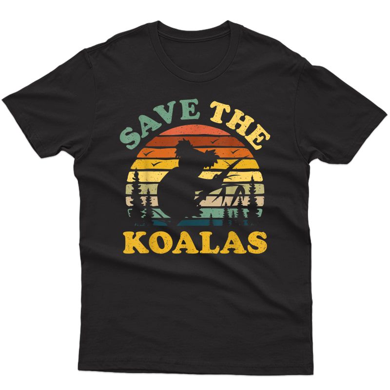 Save The Koala Vintage Retro Animal Lovers Gift T-shirt