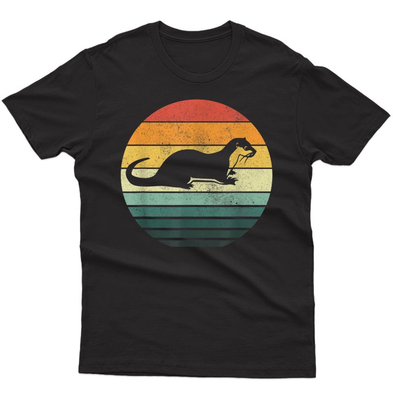 Sea Otter Shirt Sunset Retro Vintage 70s Animal Nature Lover T-shirt