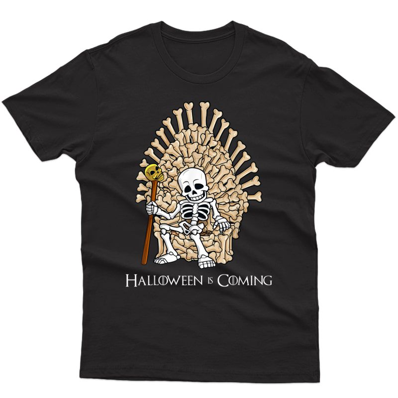 Skeleton Bones Throne Funny Halloween T-shirt
