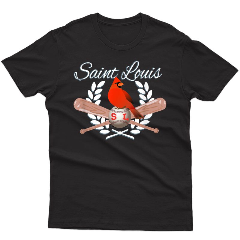 St. Louis Baseball Design Cardinal Sports T-shirt