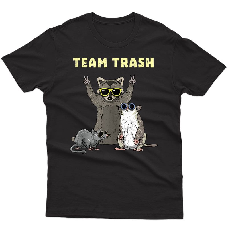 Team Trash Opossum Raccoon Rat, Funny Animals Garbage Gang Tank Top Shirts