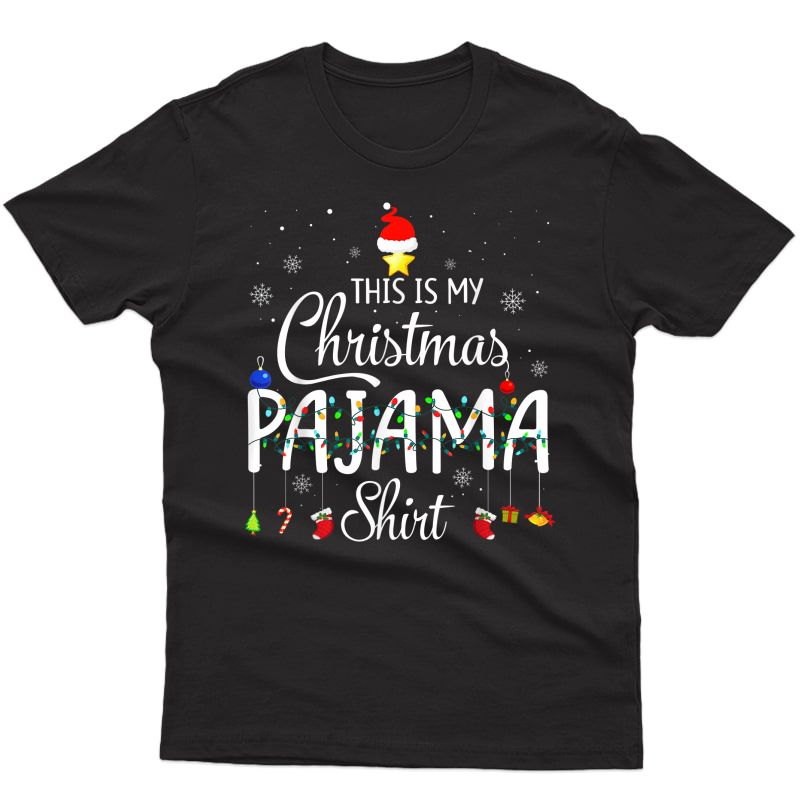 This Is My Christmas Pajama Shirt - Funny Xmas Light Tree T-shirt