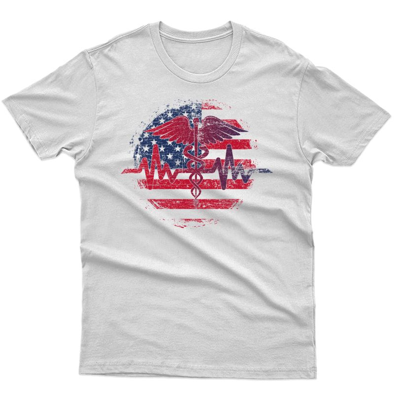 Usa Flag Nurse America Medicine Gifts Shirts