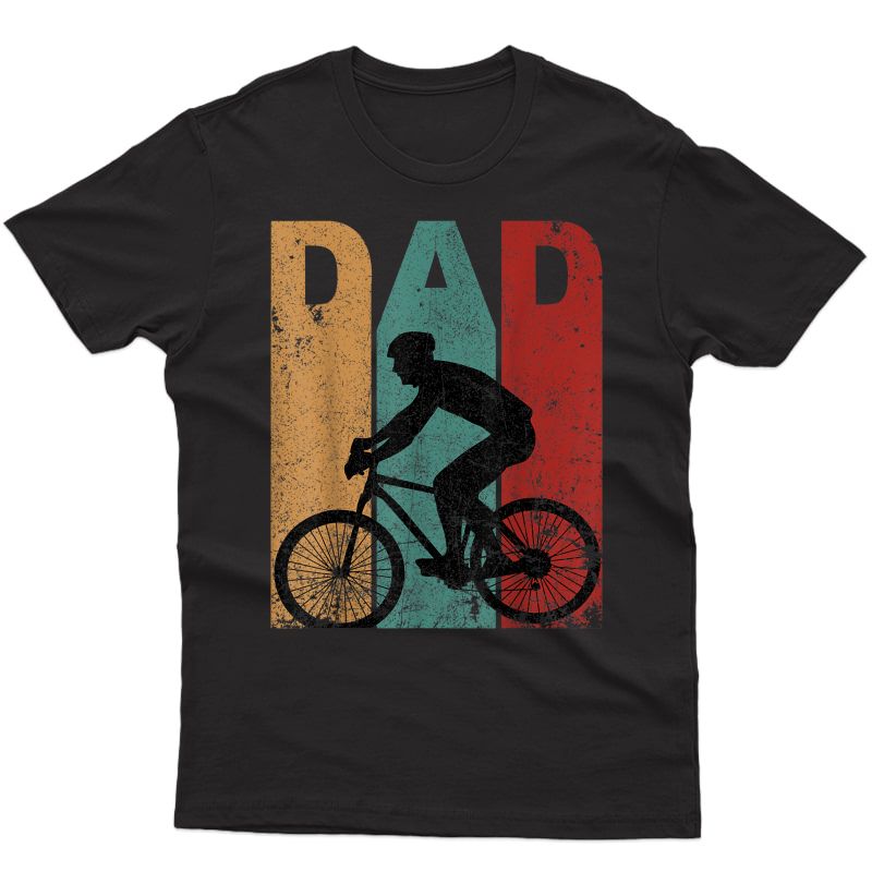 Vintage Bicycle Dad Cycling 4th Of July Gift T-shirt