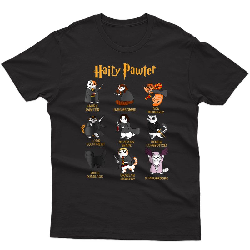 Vintage Funny Hairy Pawter T Shirt - T Shirt For Cat Lovers