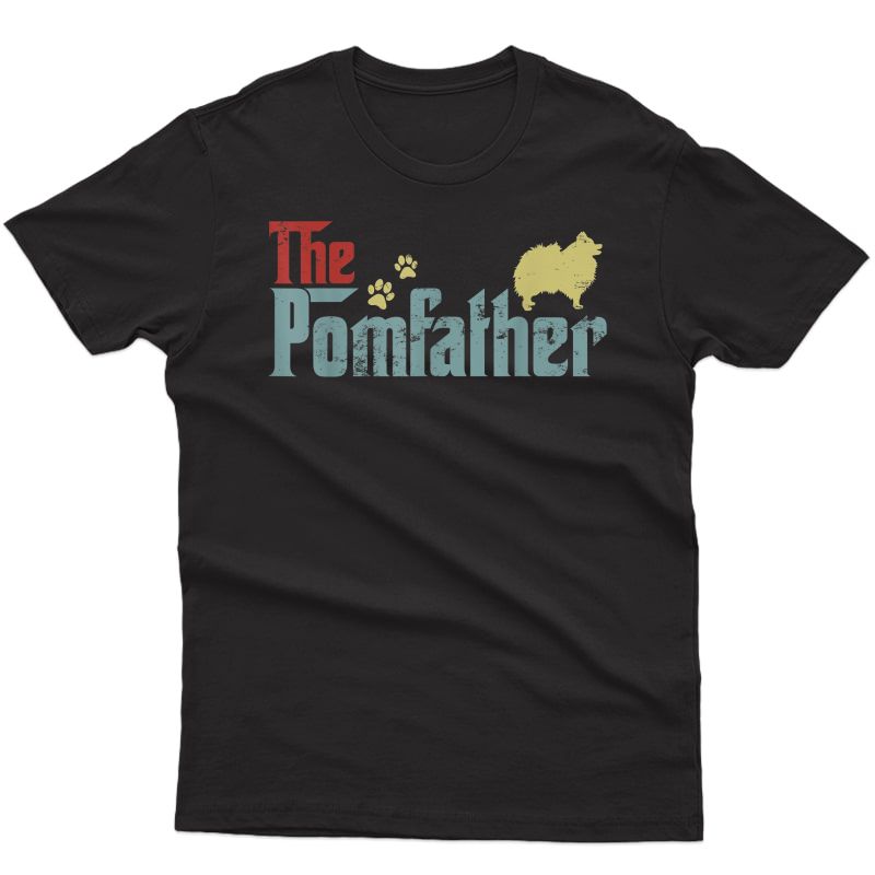Vintage The Pomfather Happy Father's Day Pomeranian Lover T-shirt