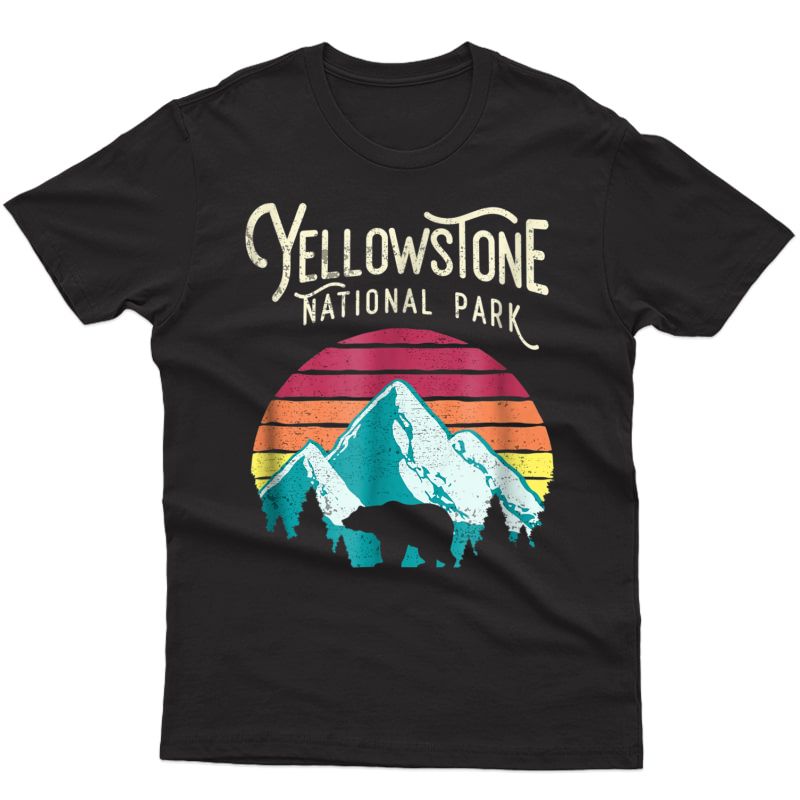 Vintage Yellowstone National Park Wy Mountain Bear T Shirt