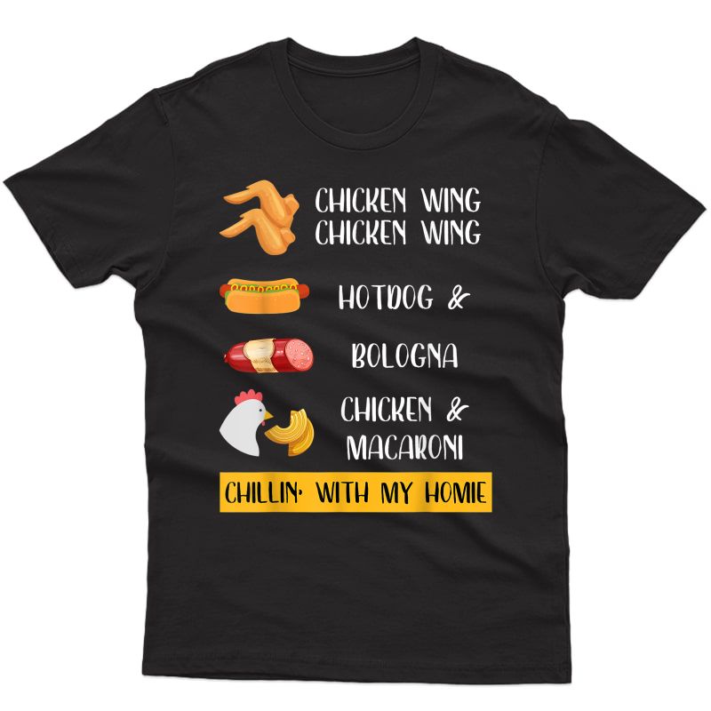 Viral Chicken Wing Chicken Wing Hot Dog & Bologna Song Lyric T-shirt