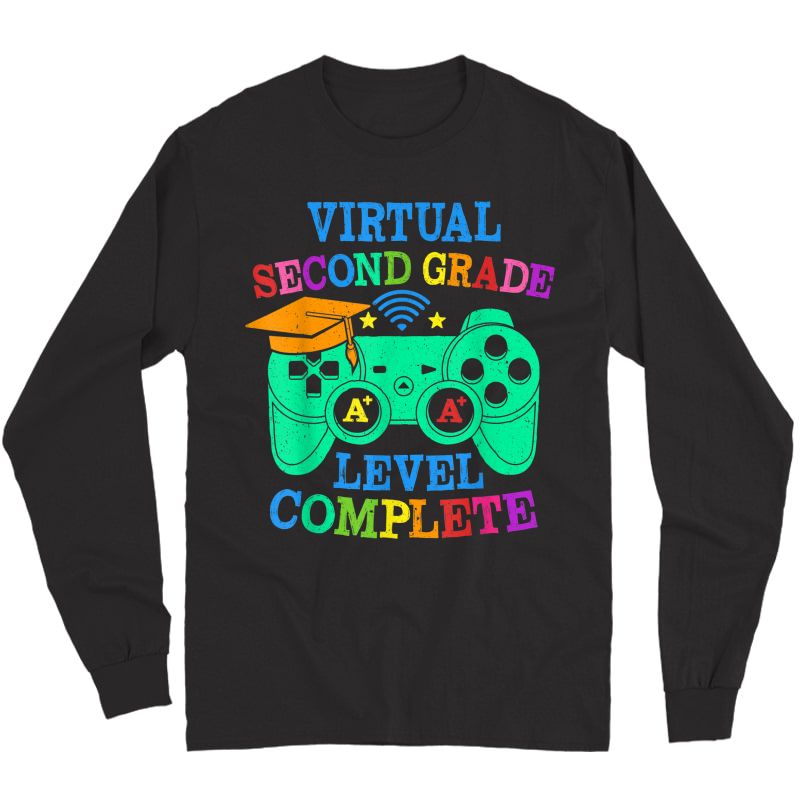 Virtual 2nd Grade Graduation Level Complete Video Gamer T Shirt Zilem