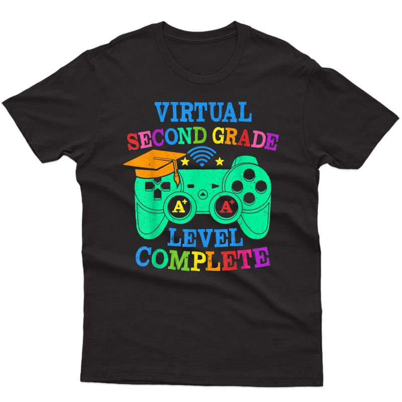 Virtual 2nd Grade Graduation Level Complete Video Gamer T-shirt