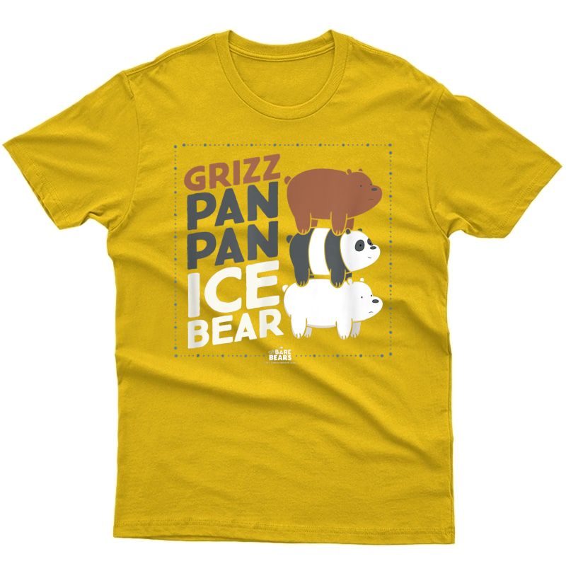 We Bare Bears Grizz Pan Pan Ice Bear T-shirt