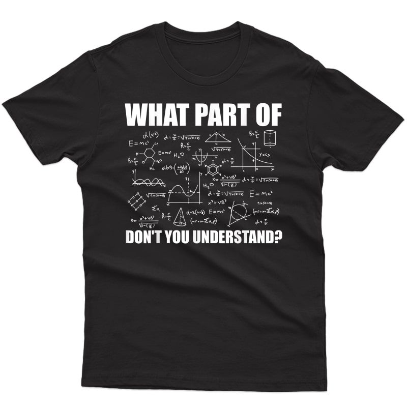 What Part Of Don't You Understand | Funny Math Tea Gift T-shirt
