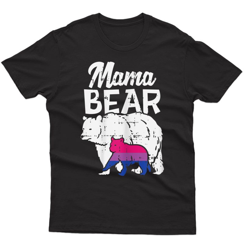  Bisexual Pride Mama Bear Bi Flag Lgbtq Mom Ally Gift T-shirt