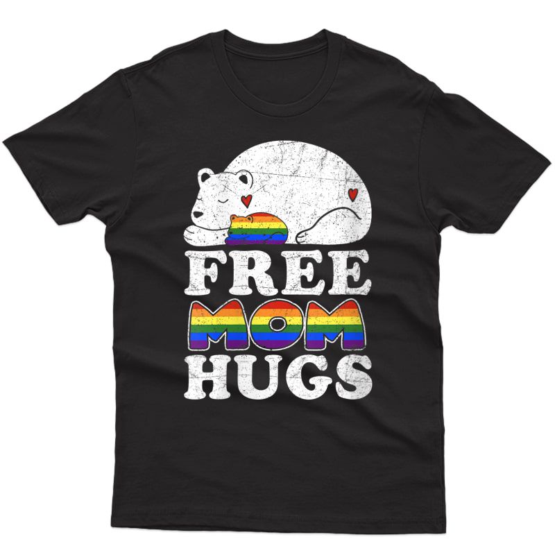  Free Mom Hugs Tshirt T-shirt Lgbt Pride Mama-bear T-shirt