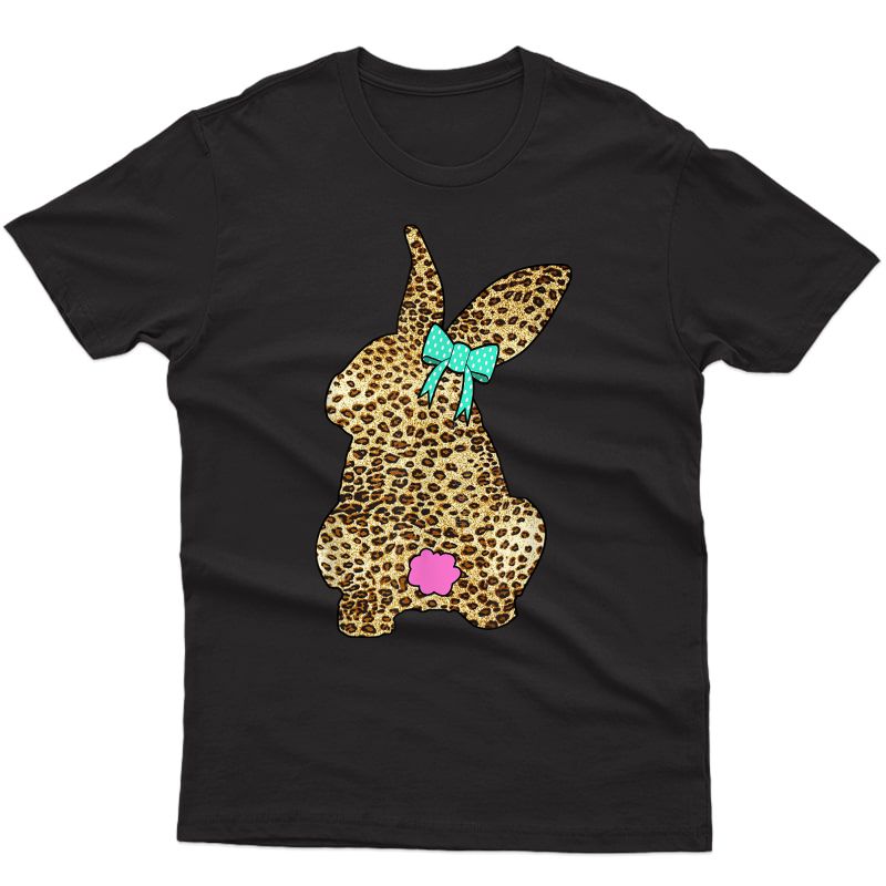  Happy Easter Leopard Bunny Rabbit Gift T-shirt