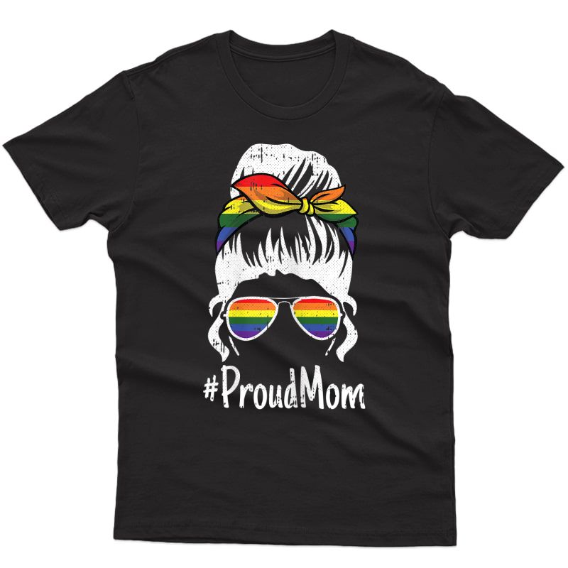  Proud Mom Gay Pride Rainbow Flag Lgbt-q Ally Mama Mother T-shirt