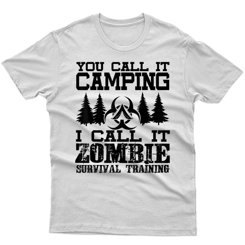 Zombie Survival Training Camping Shirt - Funny Halloween T-shirt